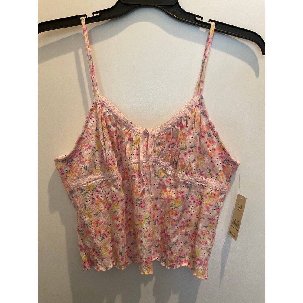No Boundaries Lace Trim Cami, Women's XL (16-18)